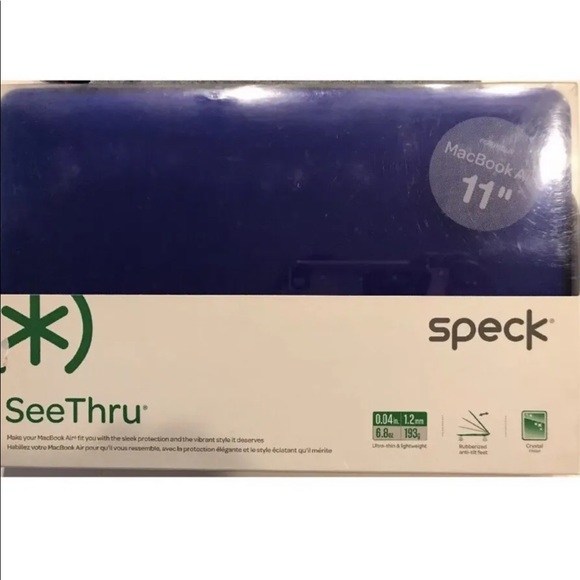 New Speck Smart Shell Case for 11" Apple MacBook Air See Thru Cobalt Blue - Picture 4 of 6